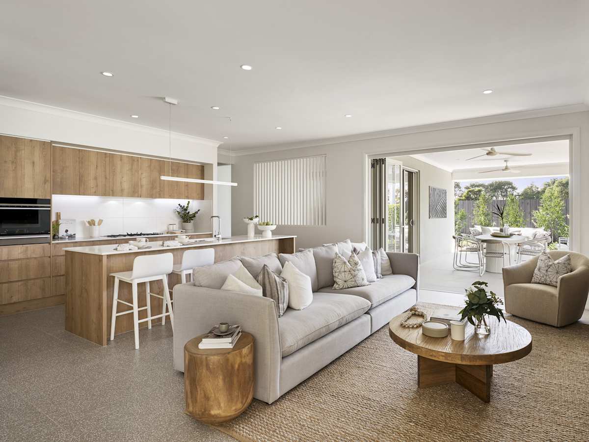 havana executive house design living and kitchen in urban style