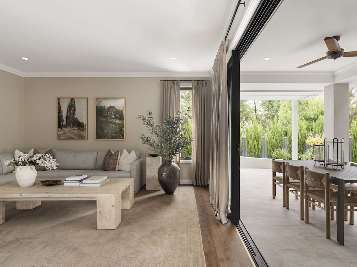 Lancaster 31 House Design Living Alfresco in Coastal style