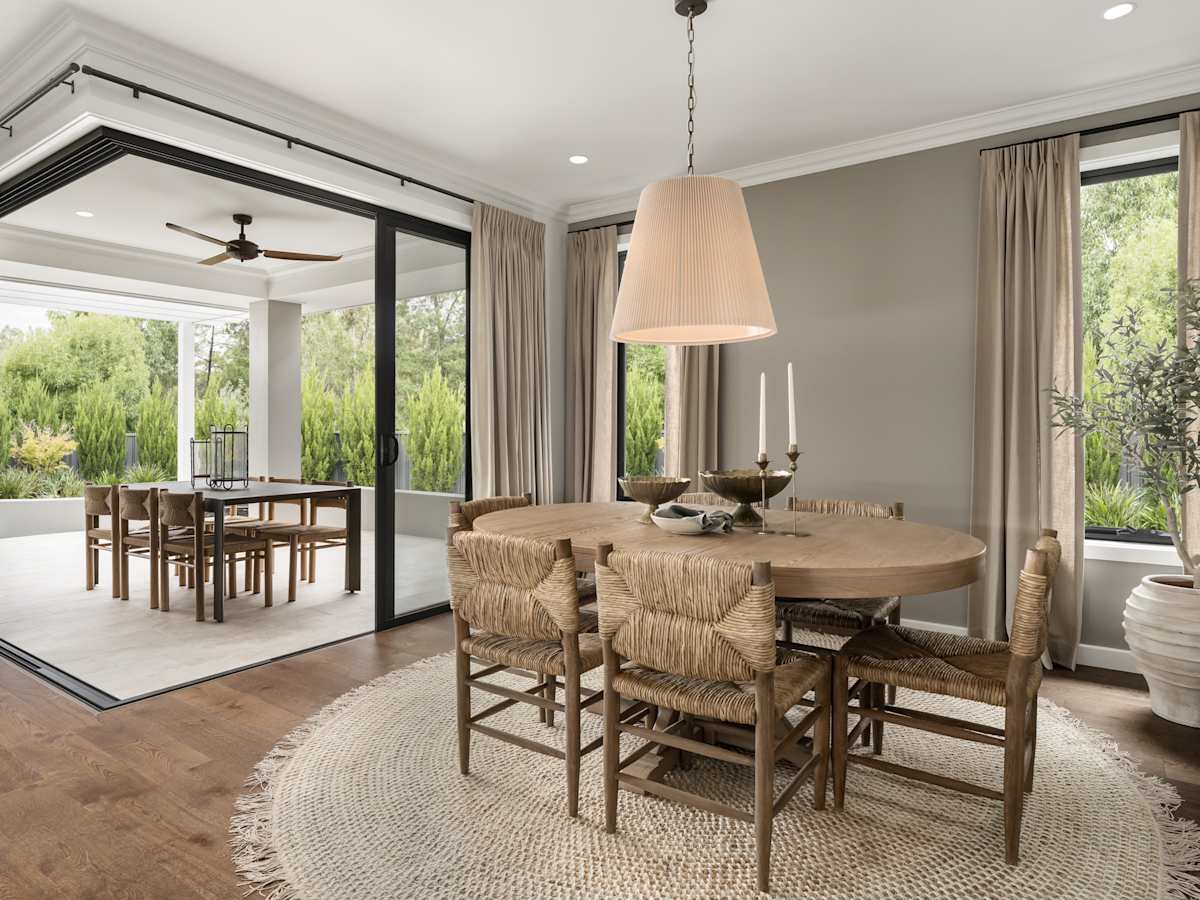 Lancaster 31 House Design Dining in Coastal style