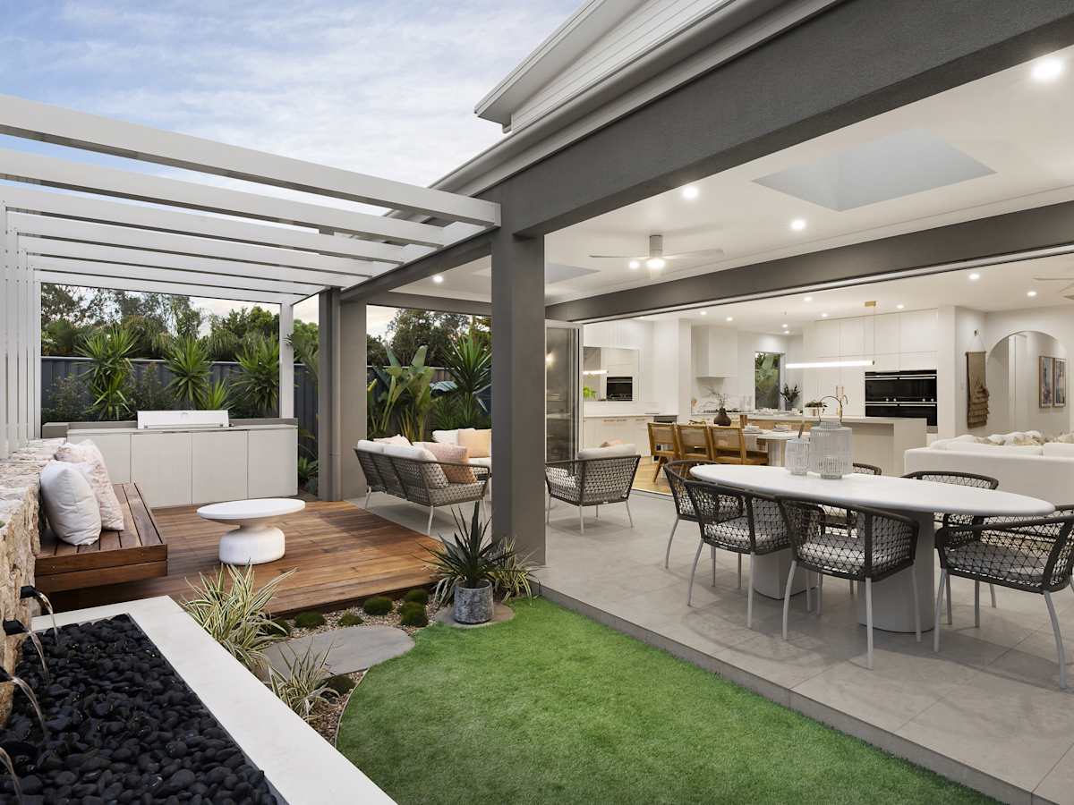 Panorama 33 House Design Kitchen Dining Alfresco in Coastal Style