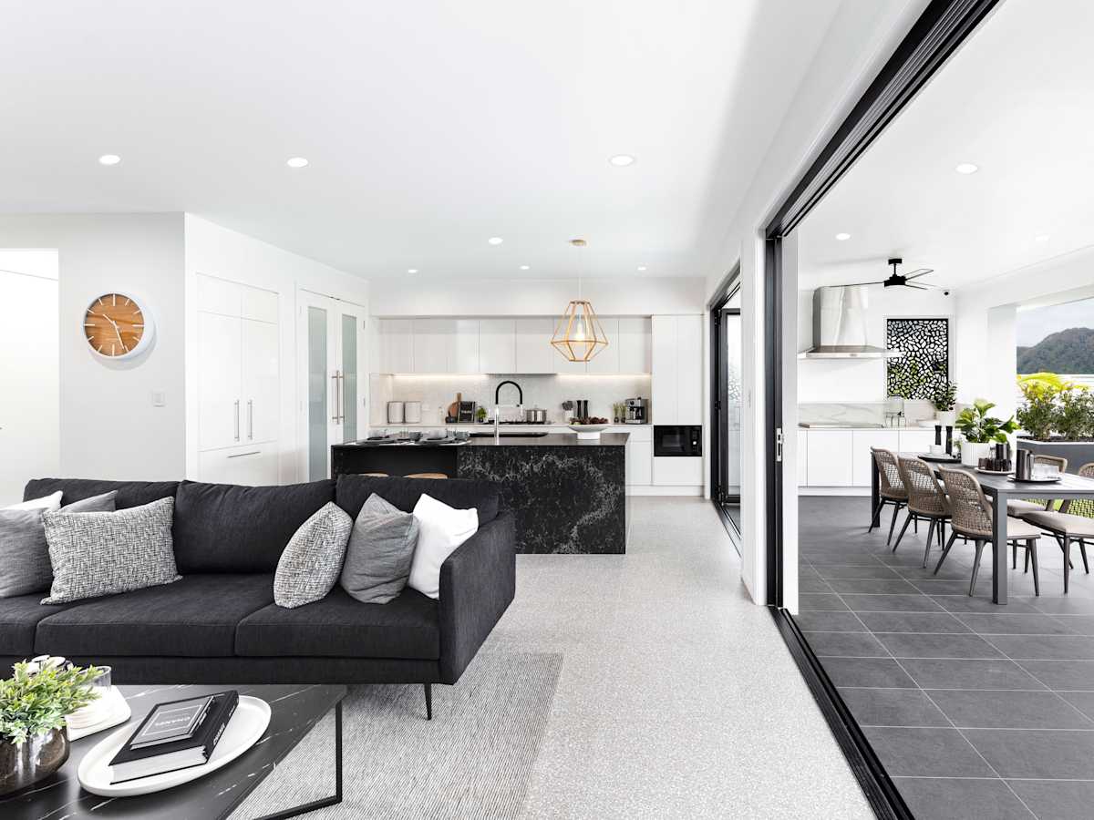 Miami Seaspray house design Living Kitchen Alfresco in Contempo style