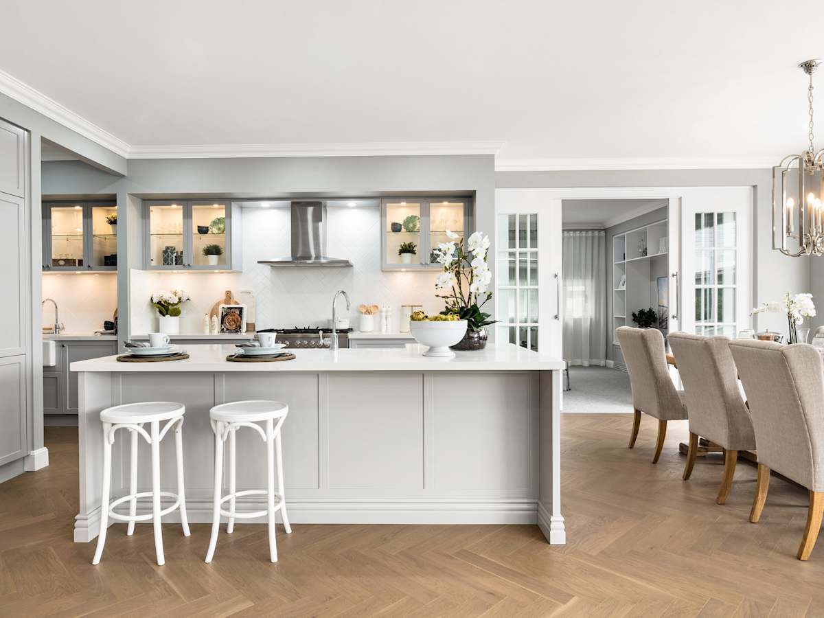 San Marino Pacific house design Kitchen Dining in Classic style