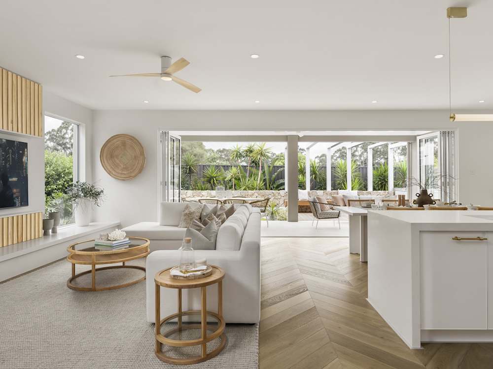 Panorama 33 House Design Living Alfresco Kitchen Dining in Coastal Style