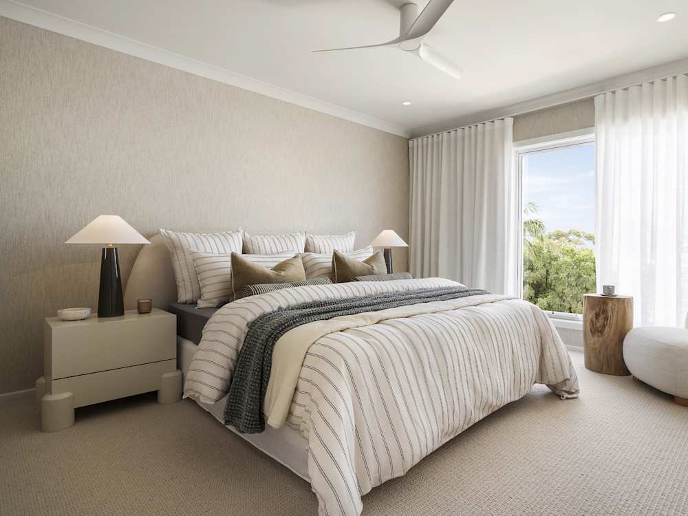 Aria 28 House Design Main Bedroom in Coastal style
