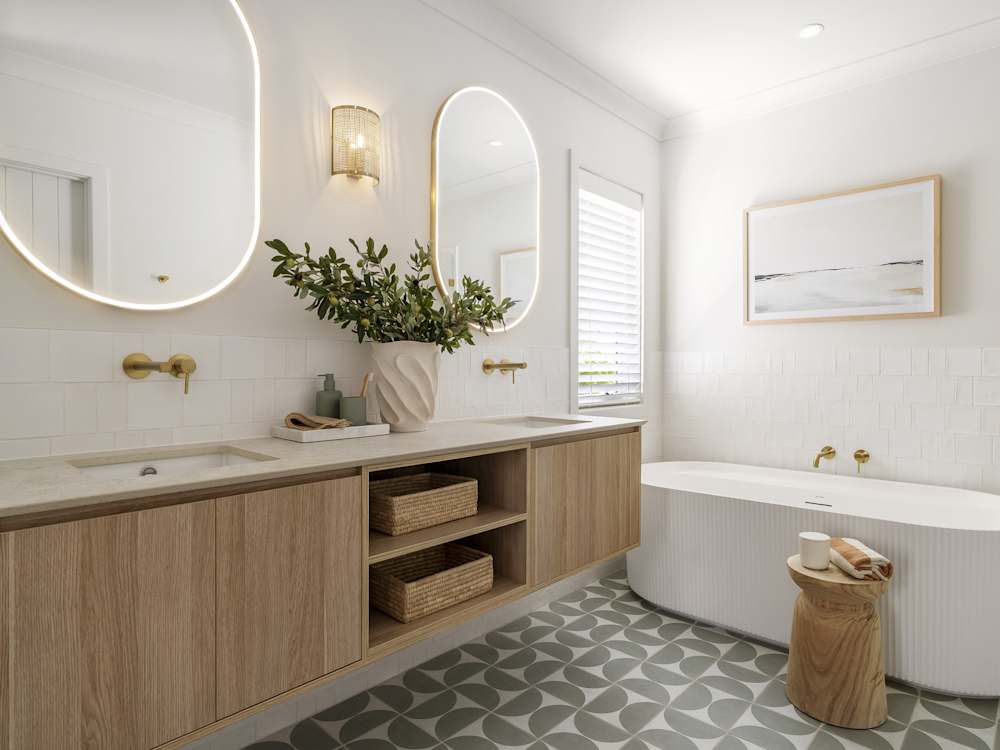 Aria 28 House Design Ensuite in Coastal style