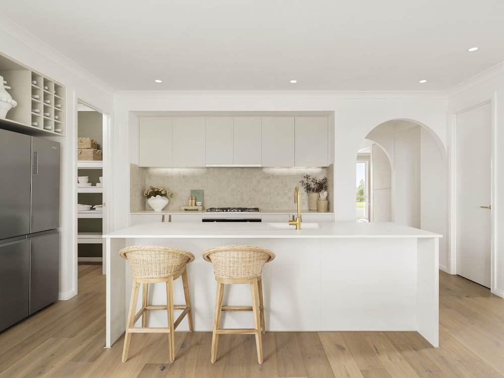 Valiente Three House Design Kitchen in Coastal style
