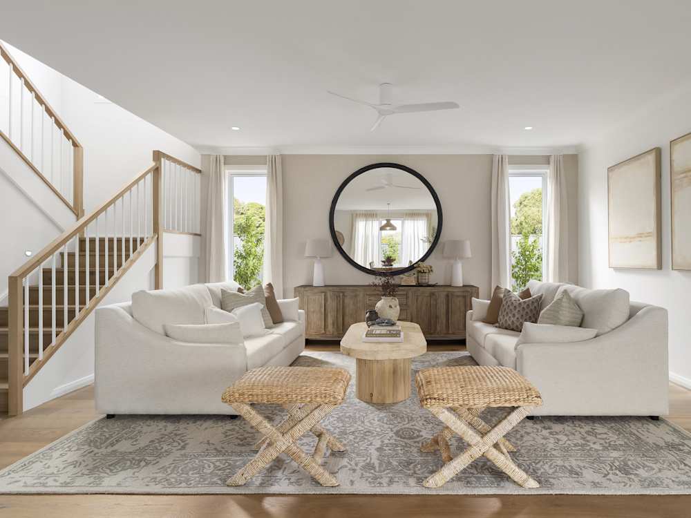 Valiente Three House Design Living in Coastal style