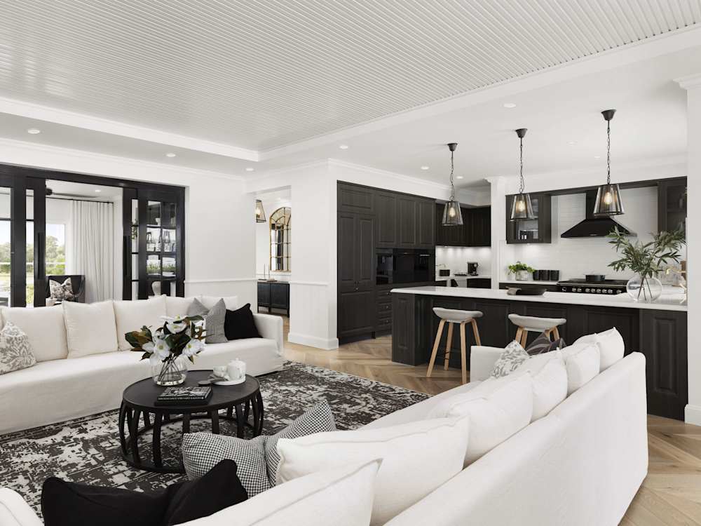 Bronte Executive Grande Manor One House Design Kitchen/living - Timeless Country Living