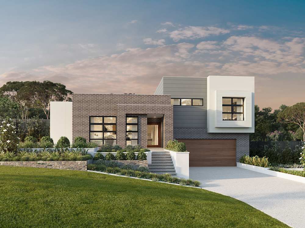 Stirling house design - downward sloping blocks