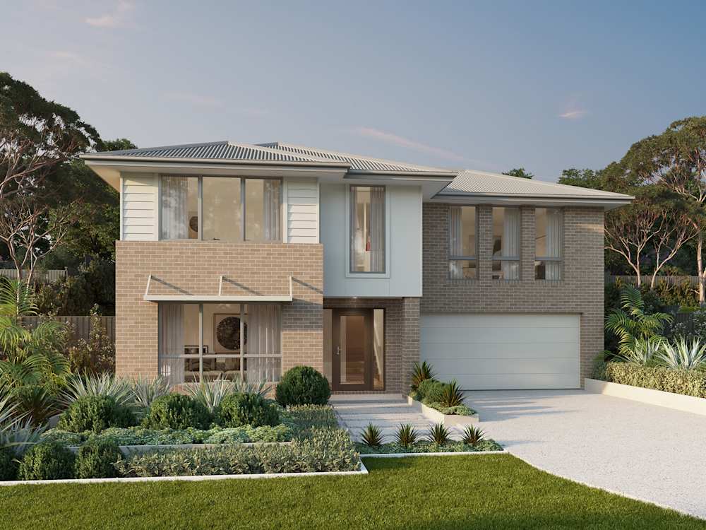 Monterey 3 house design - downward sloping blocks