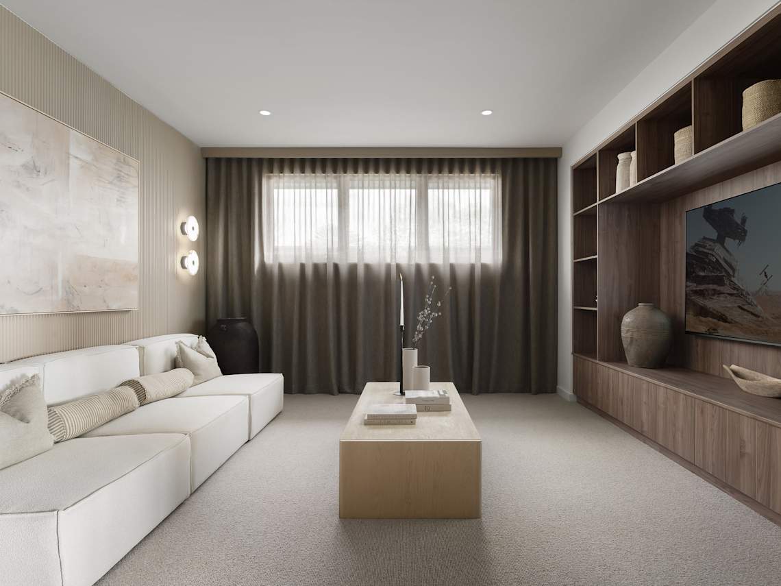Cranbourne Executive House Design Theatre in Contempo Style