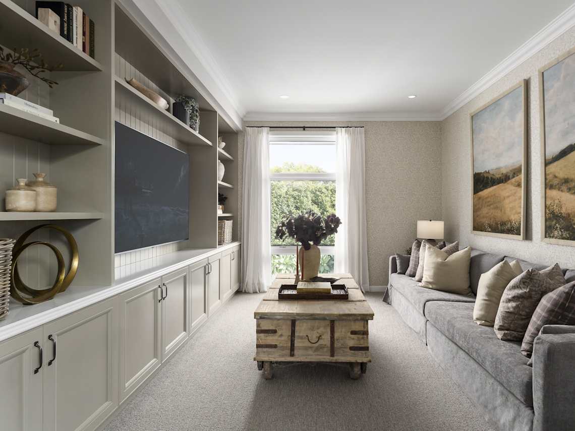 Riviera Manor House Design Theatre In Coastal style