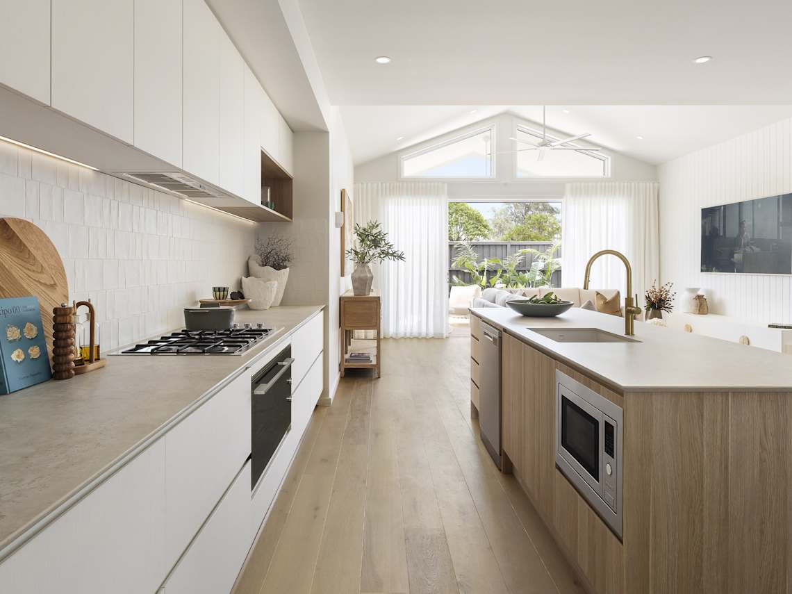 Light Filled Narrow Block Home Design