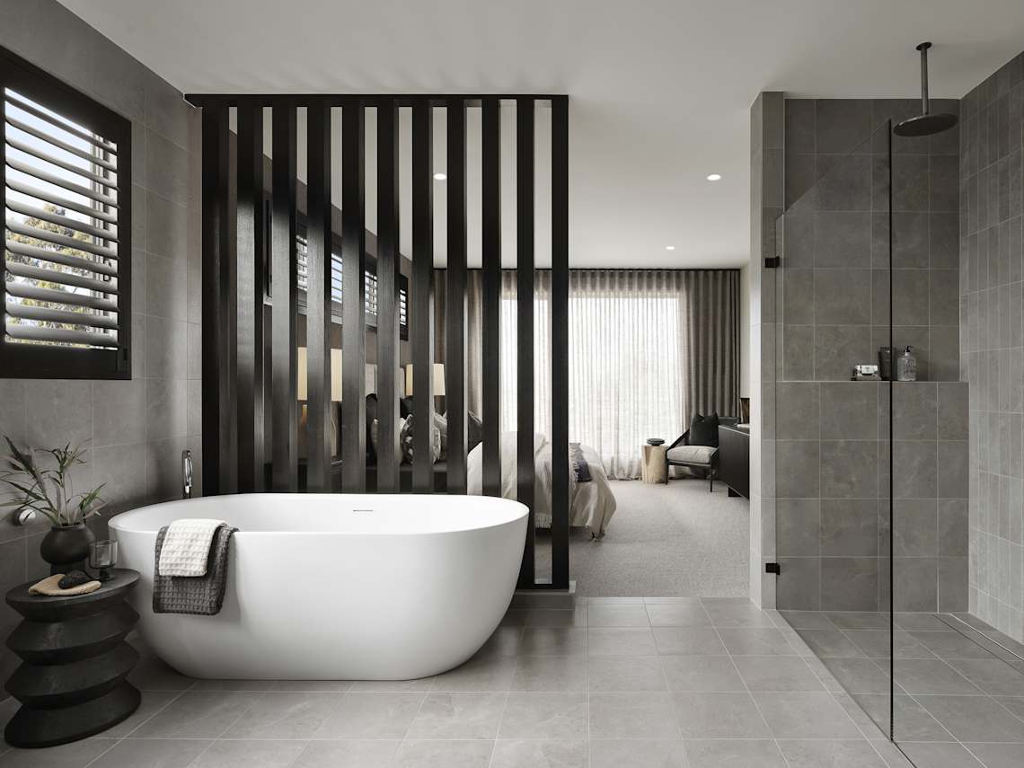 saxonvale 42 house design Ensuite - Urban Industrial