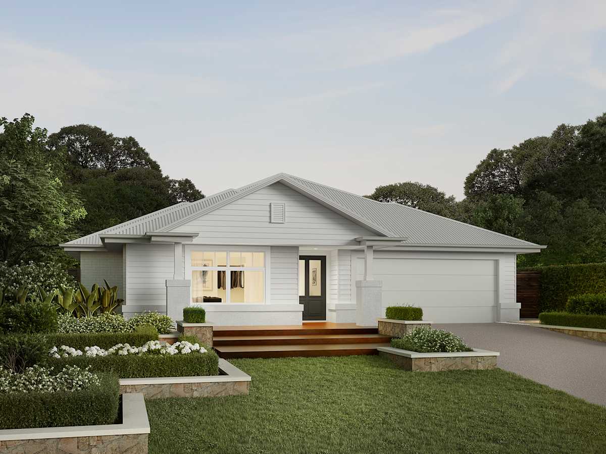 St.Tropez Executive house design with Hampton facade