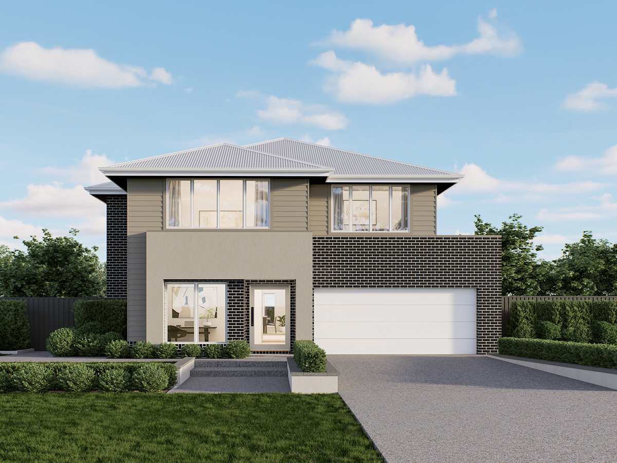 Allora 40 One house design with Portland facade