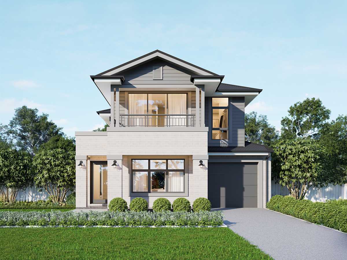 Aria 28 One house design with Hampton facade