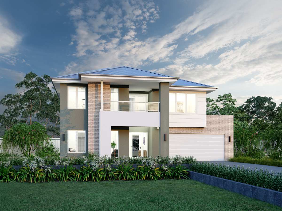 Cranbourne 32 One house design with Evoke facade