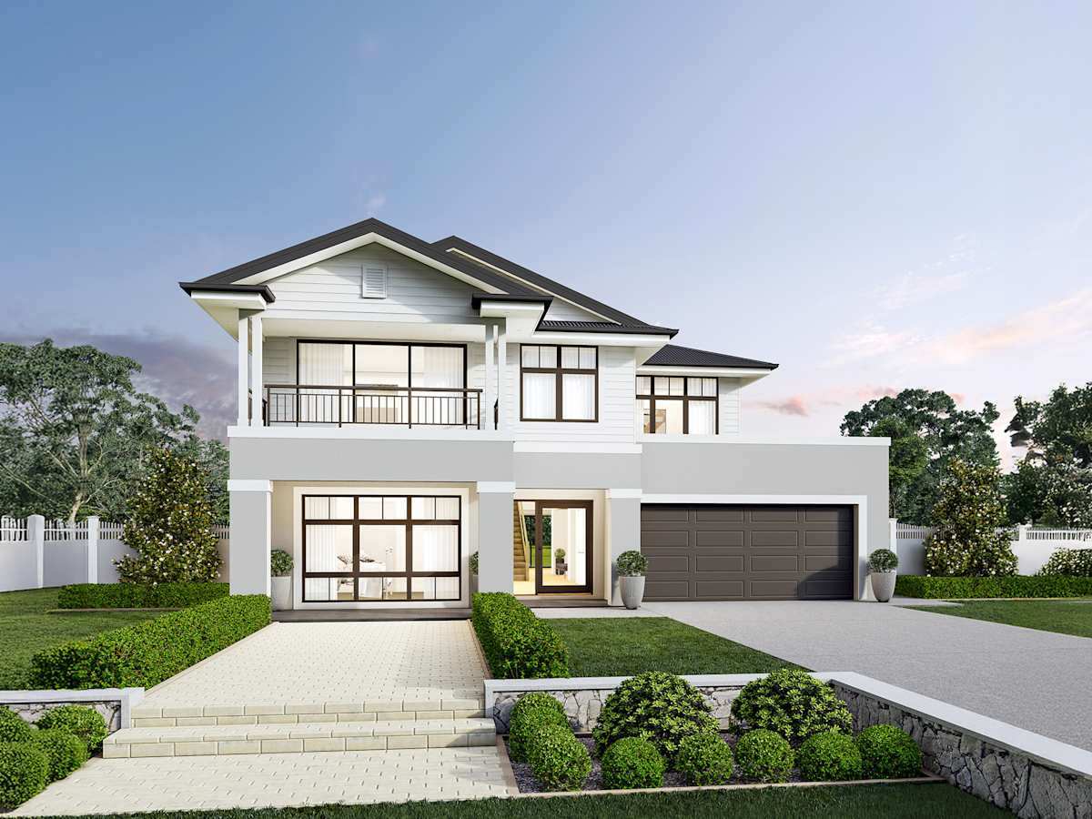 Gradeur 39 One house design with Hampton facade