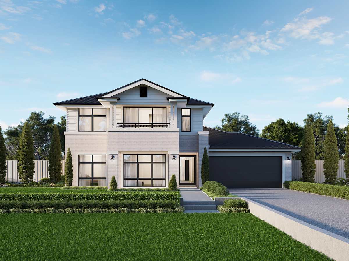 Mayfair One One house design with Hampton facade