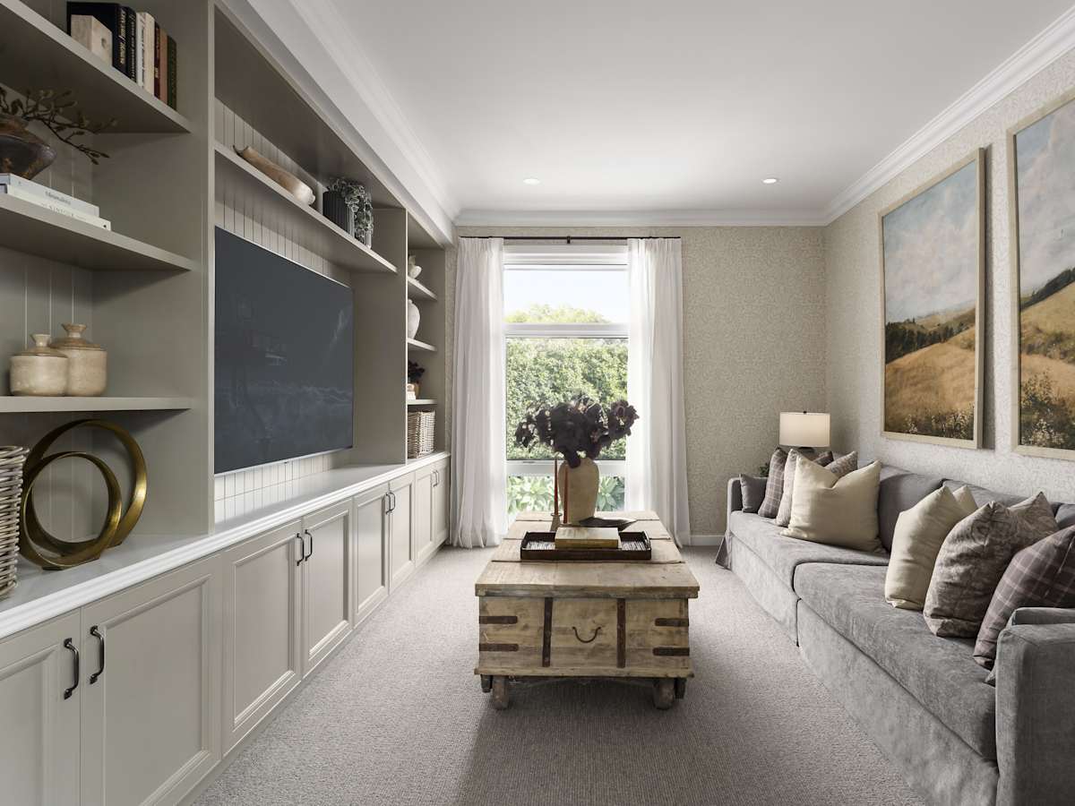 Riviera Manor House Design Theatre In Coastal style