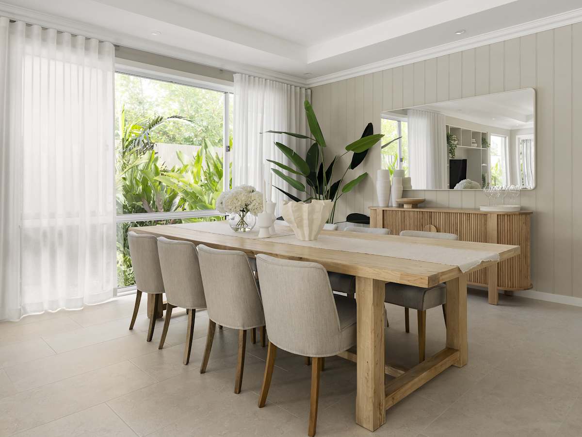 Bayswater Manor House Design Dining in Coastal style