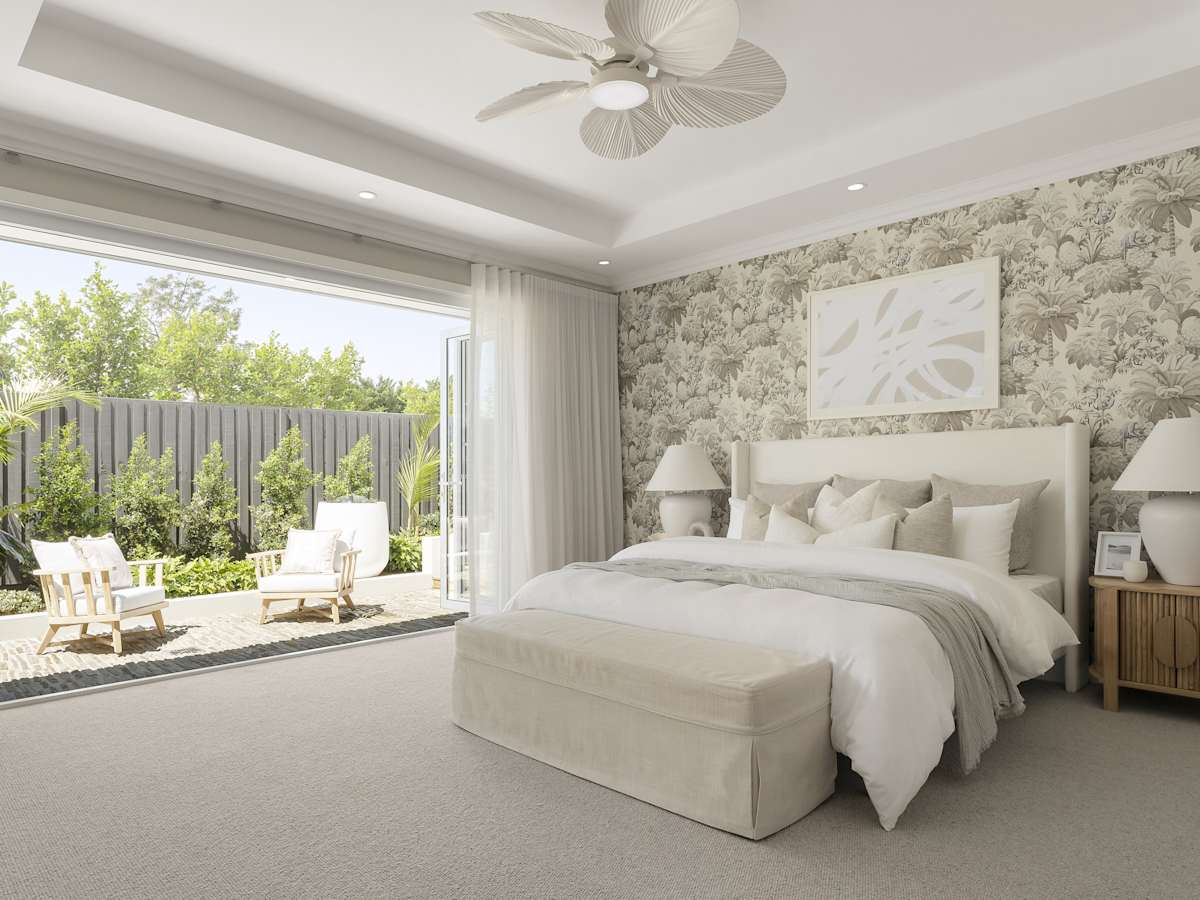 Bayswater Manor House Design Main Bedroom in Coastal style