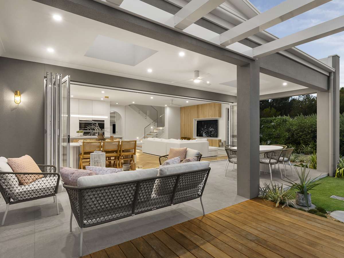 Panorama 33 House Design Living Dining Alfresco in Coastal Style