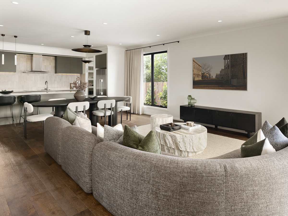 Riviera Encore House Design Living Dining Kitchen in Urban Style