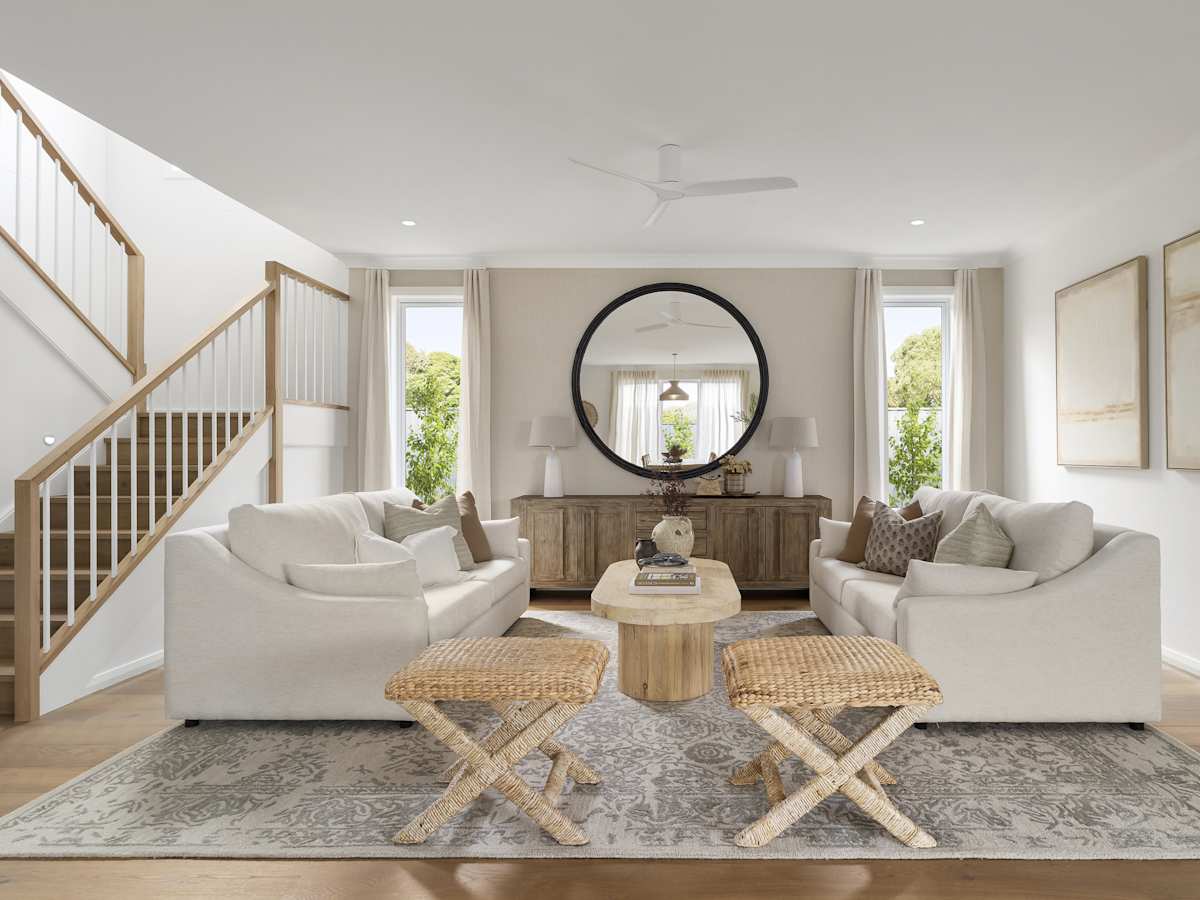 Valiente Three House Design Living in Coastal style