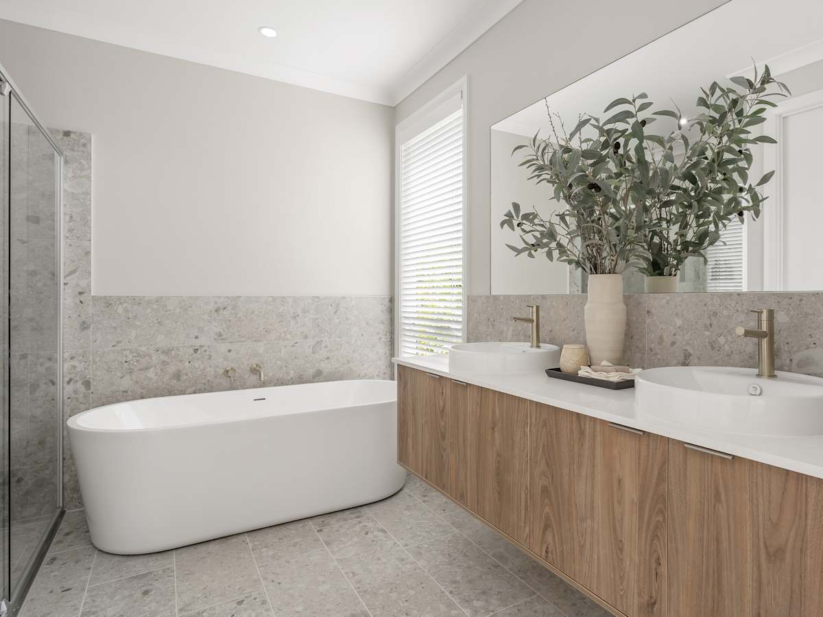 Lisbon One Cascade house design Bathroom in Coastal style