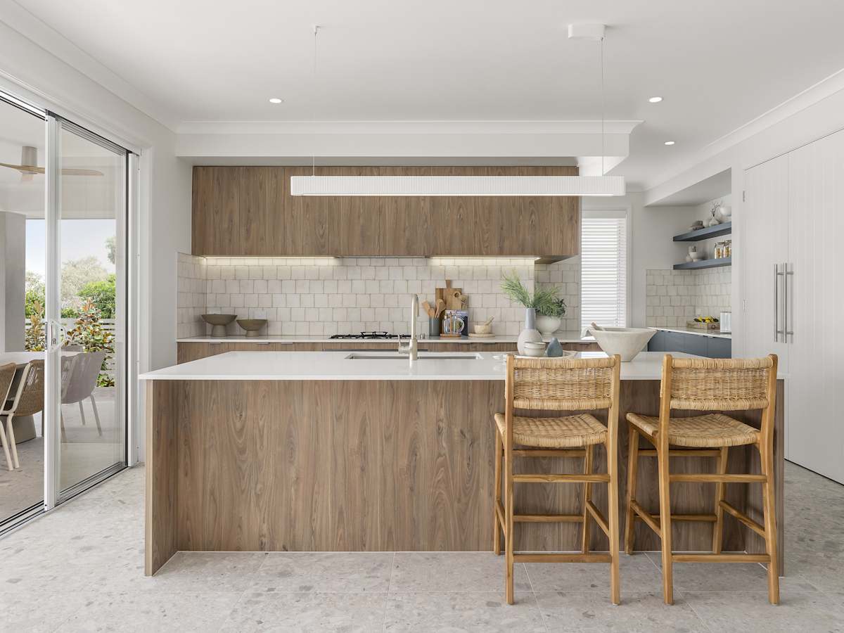 Lisbon One Cascade house design Kitchen in Coastal style