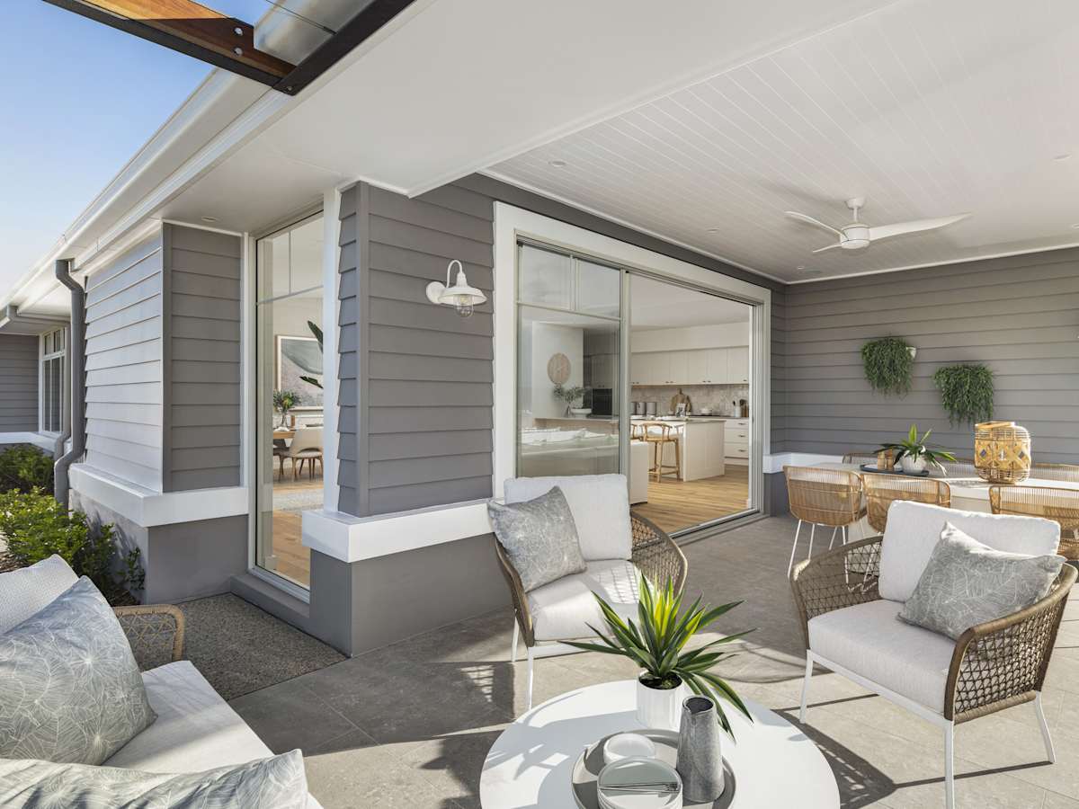 Retreat Grande house design alfresco in Coastal style