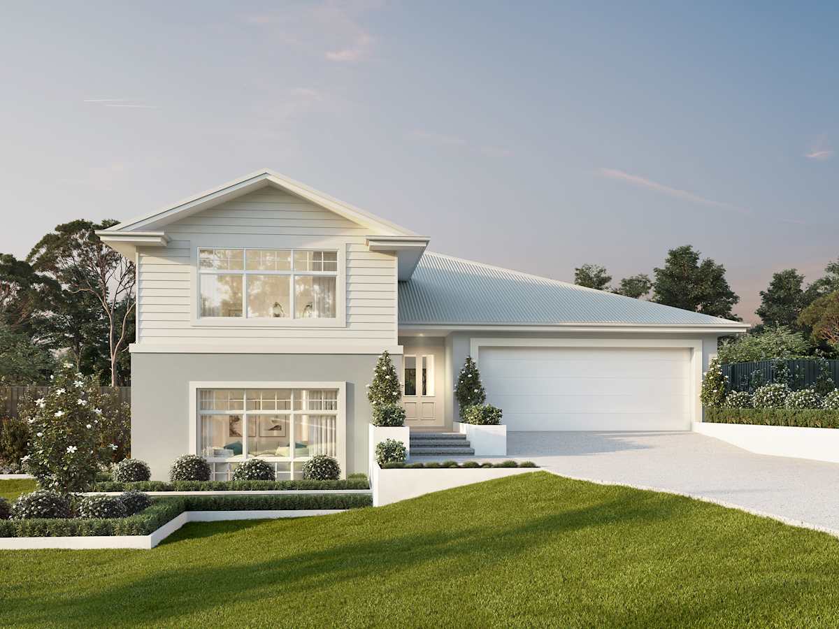 Hamersley house design with hamptons facade