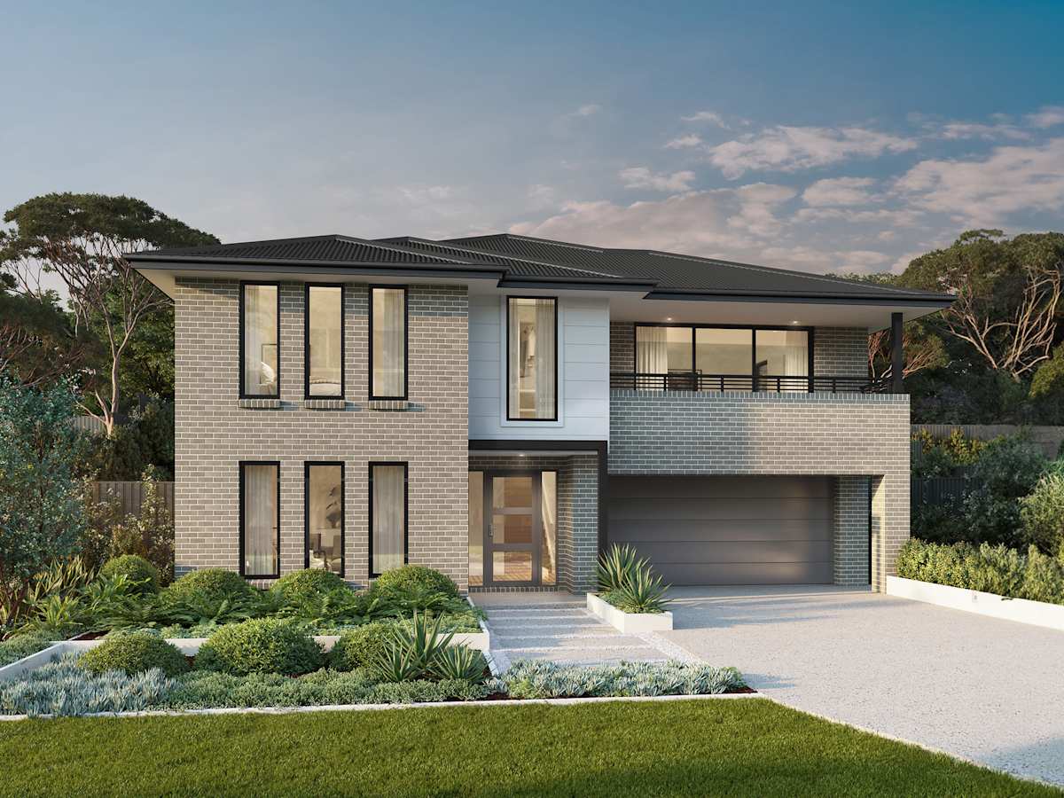 Monterey 4 bedroom house design with iluka facade