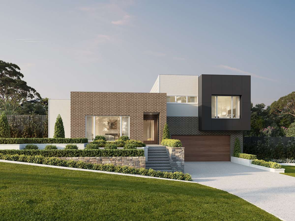 Stirling house design with luxe facade
