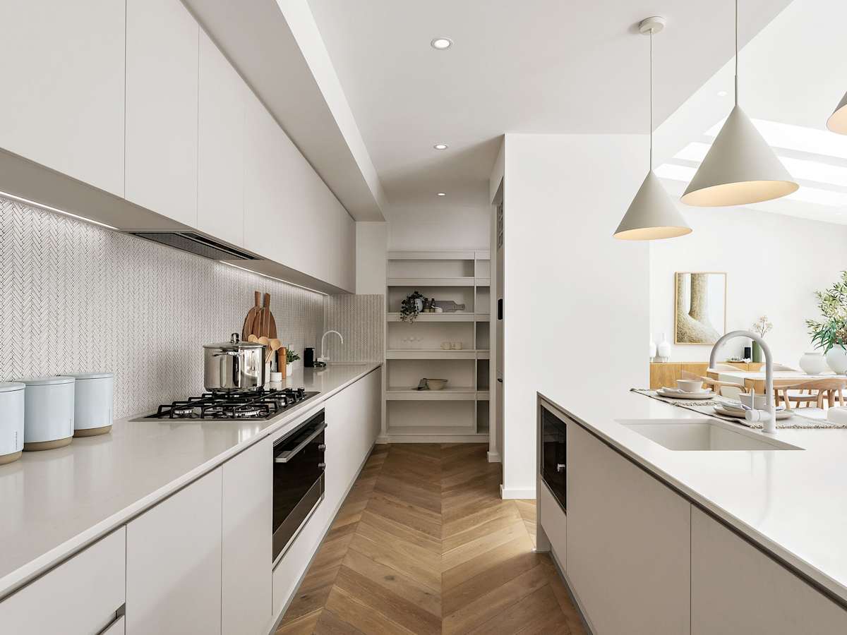 bayswater encore house design butlers pantry and kitchen in contempo style