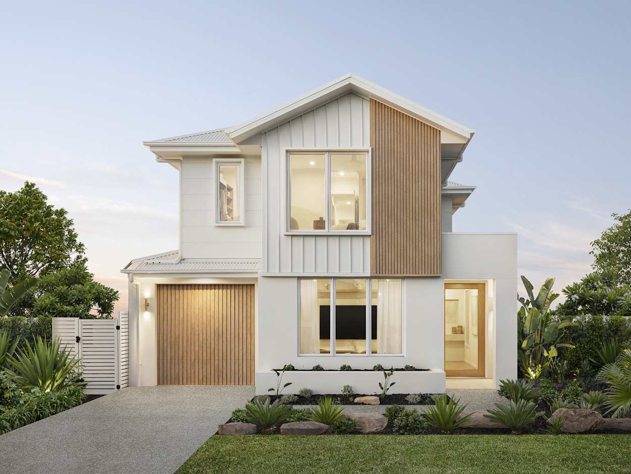 Aria 28 House Design Byron Facade in Coastal style
