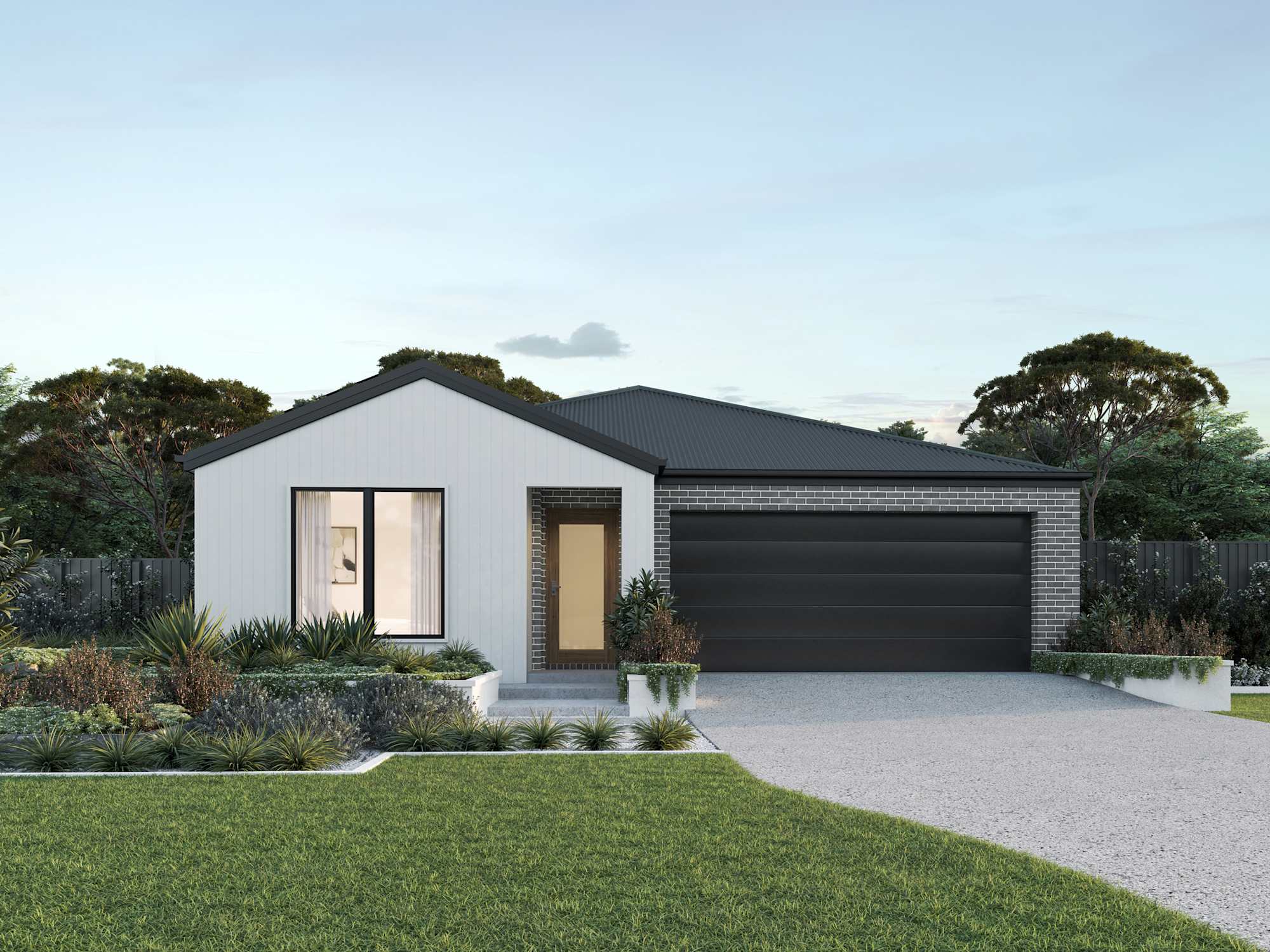 Almeria Three house design with Nordic facade