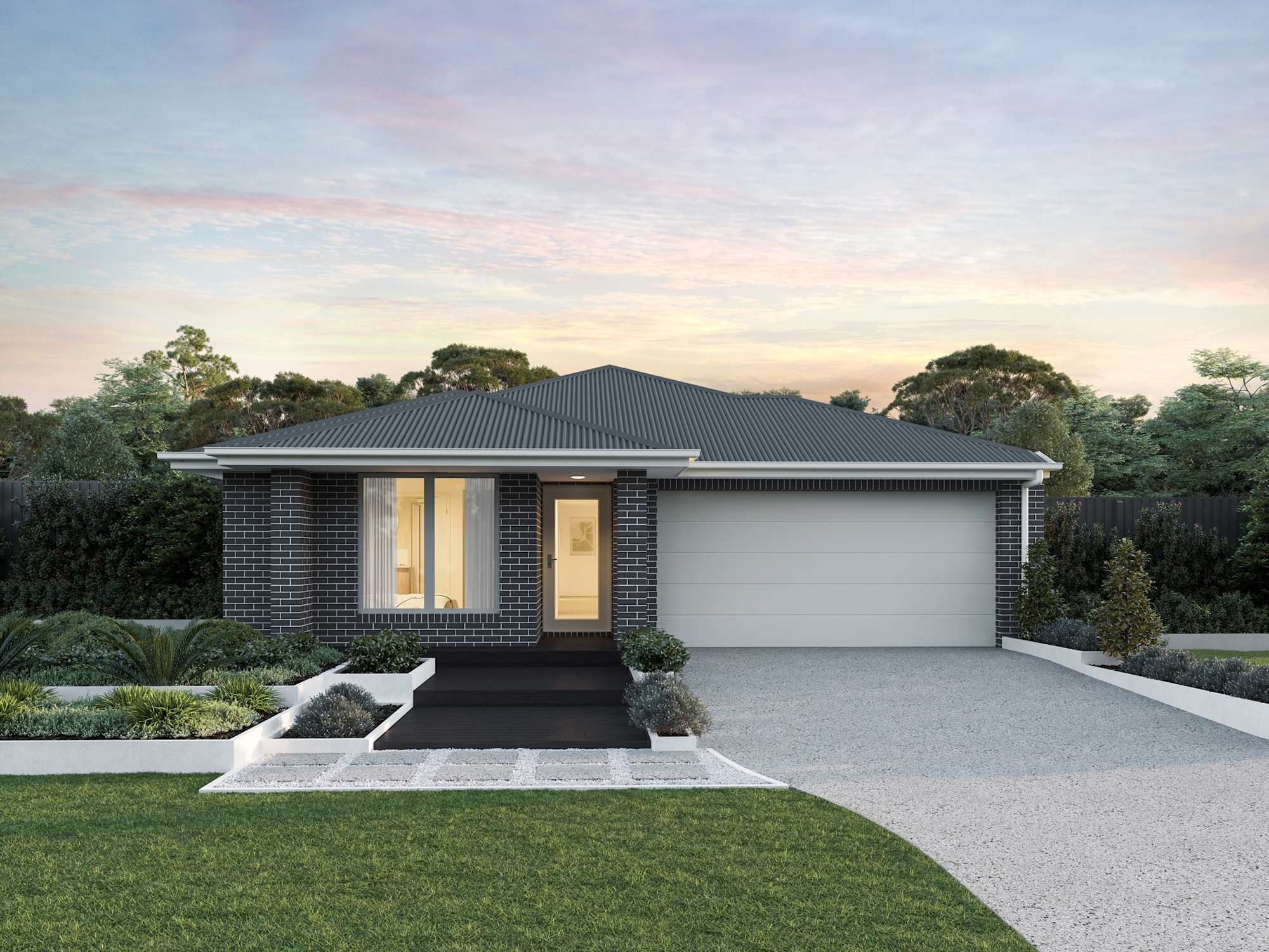 Lucia Two house design with Classic facade