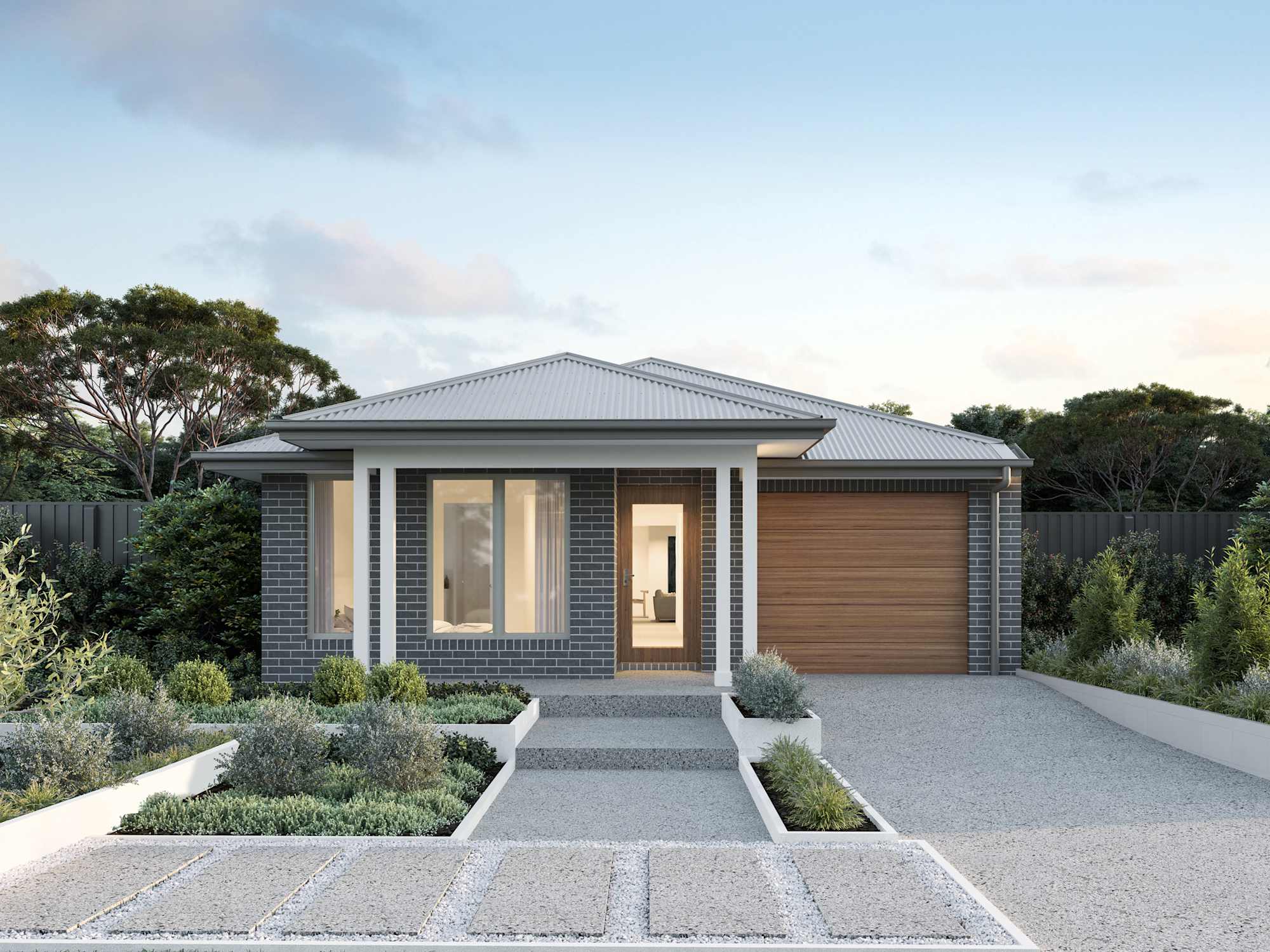 Camelle One house design with Highland facade