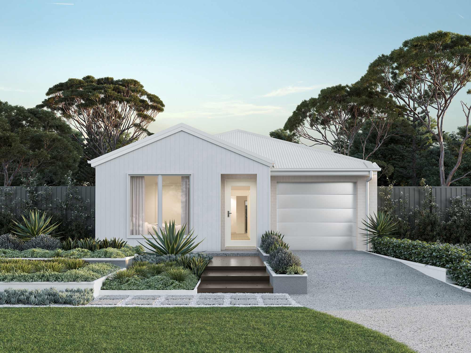 Camelle One house design with Nordic facade