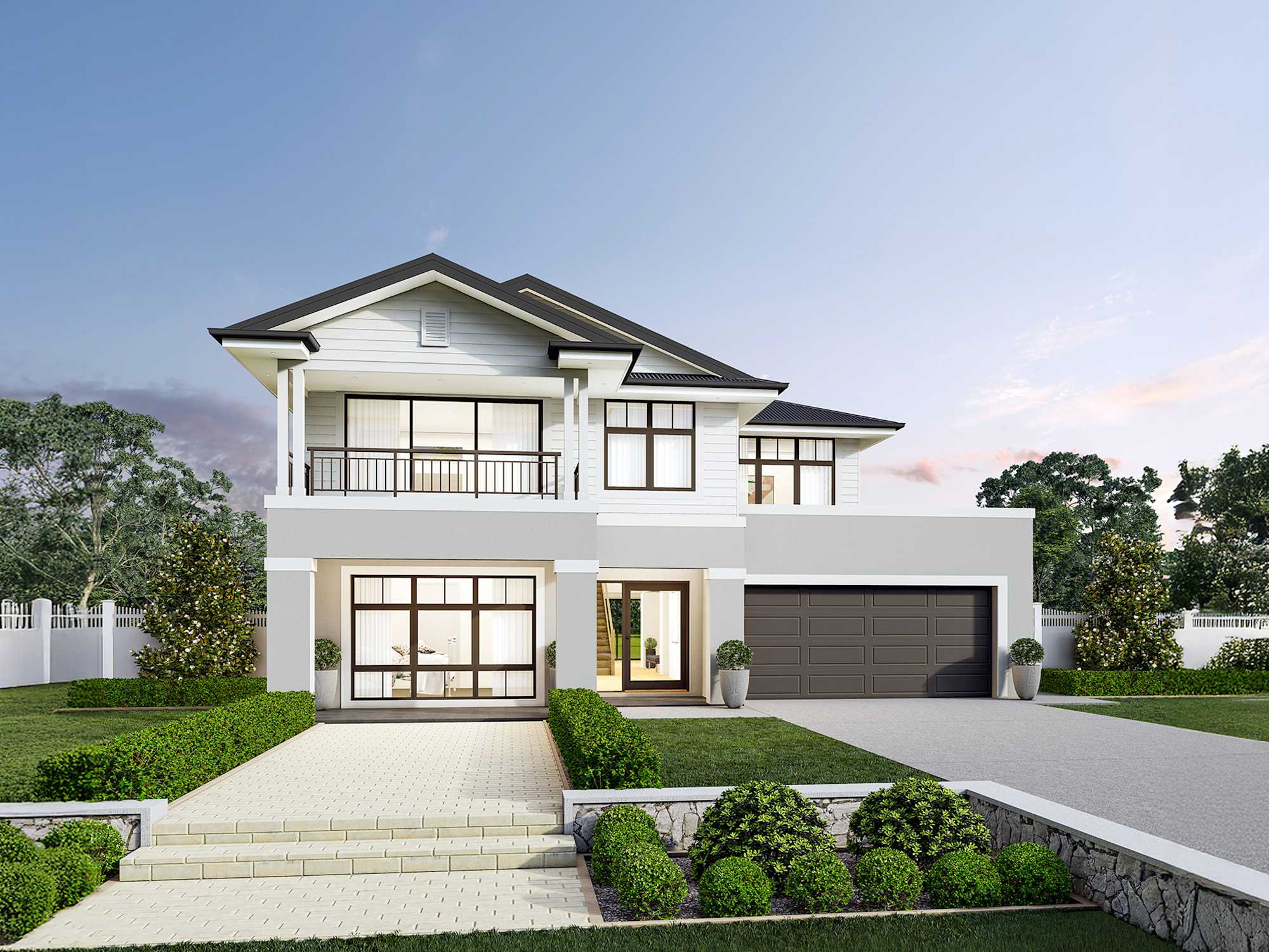 Gradeur 39 One house design with Hampton facade