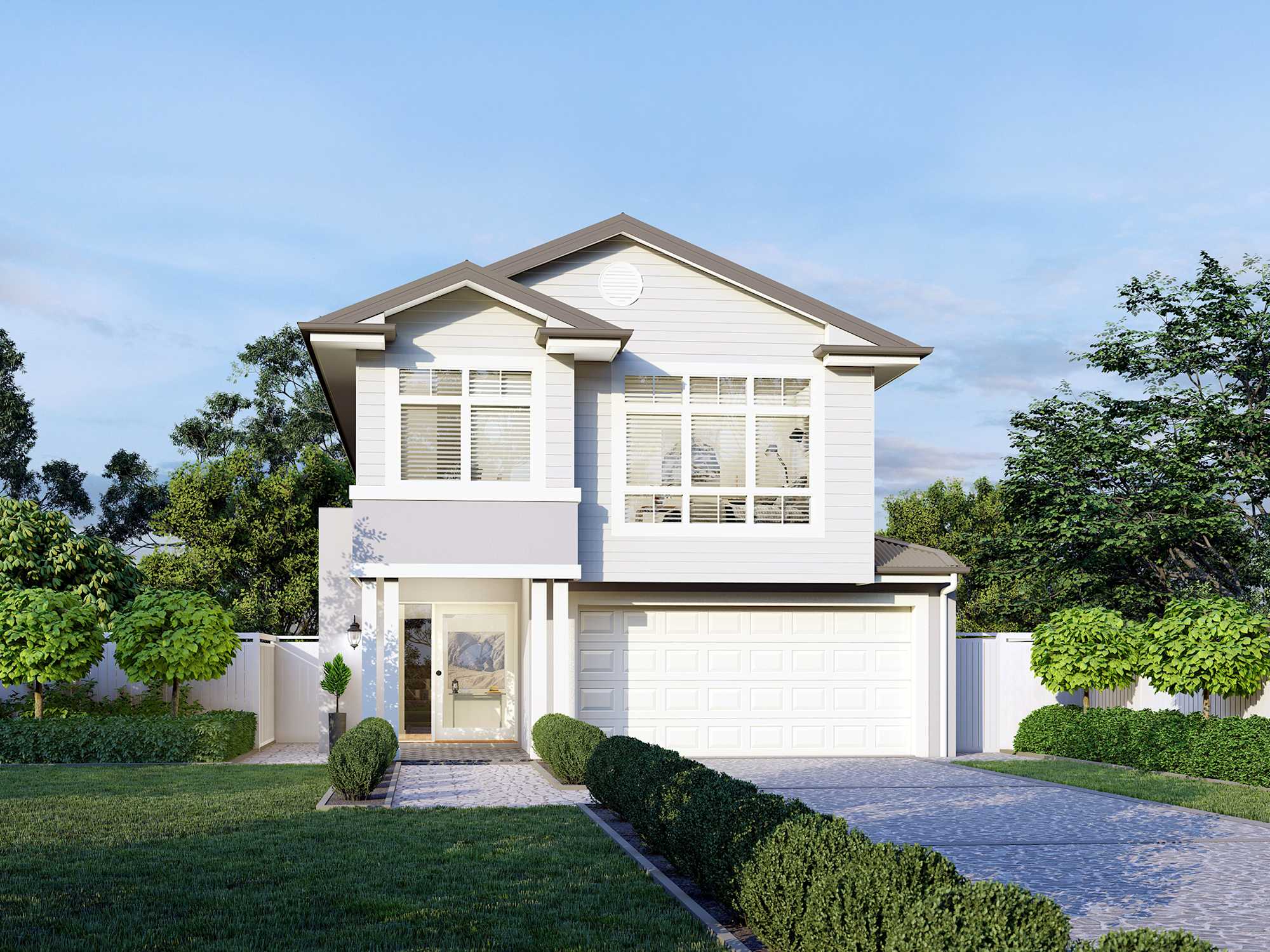 Lancaster 26 One house design with Hampton D facade