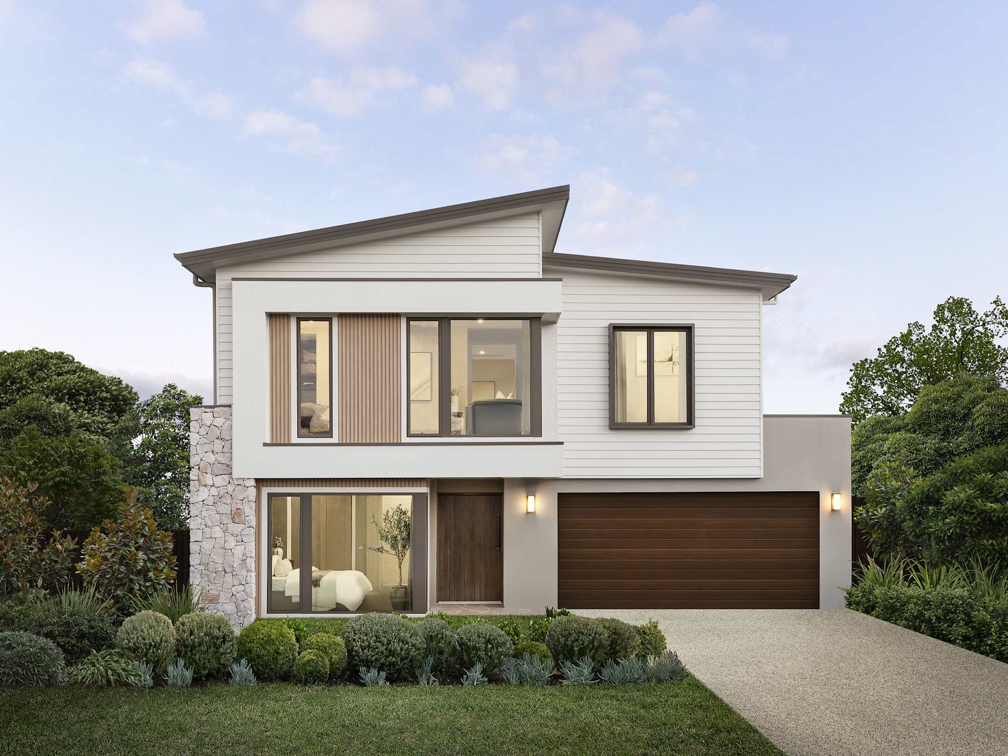 Waverton 35 House Design Burleigh Facade in Urban style