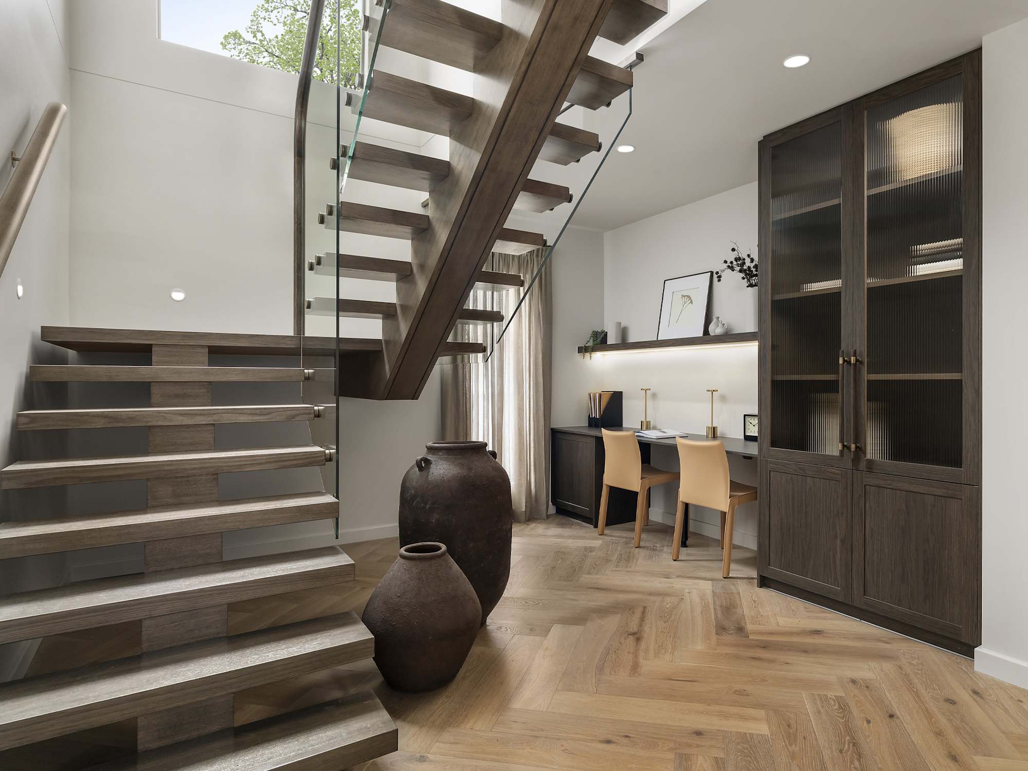 Waverton 35 House Design Staircase Study Nook in Urban style