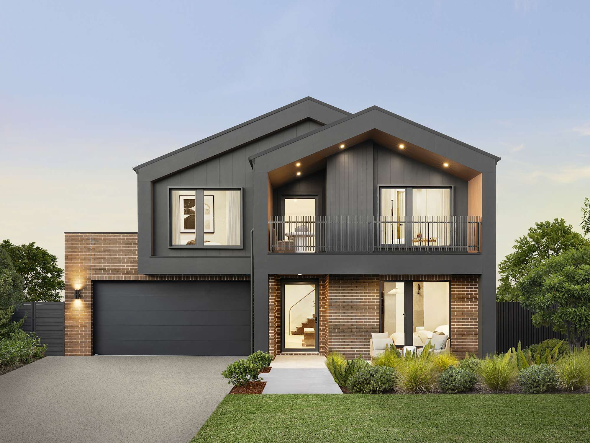 Cranbourne Executive House Design Scandi Facade in Contempo Style