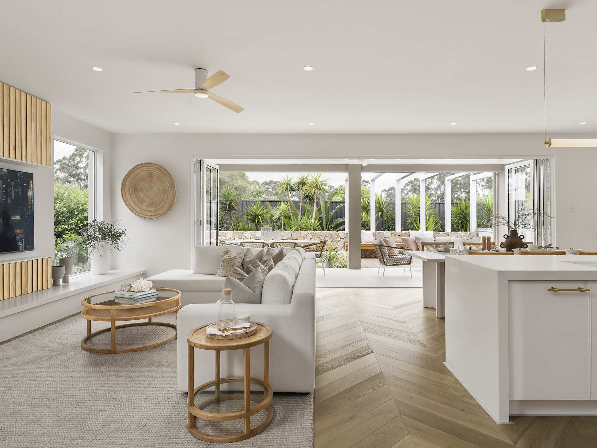 Panorama 33 House Design Living Alfresco Kitchen Dining in Coastal Style