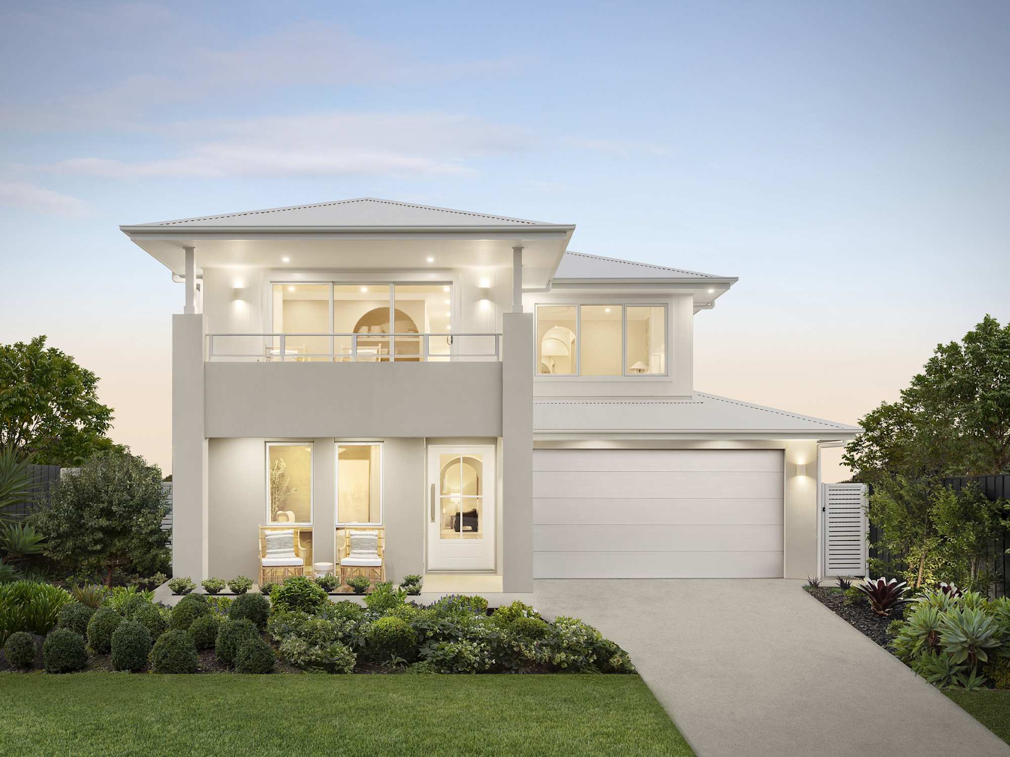 Valiente Three House Design Wilderness facade in Coastal style