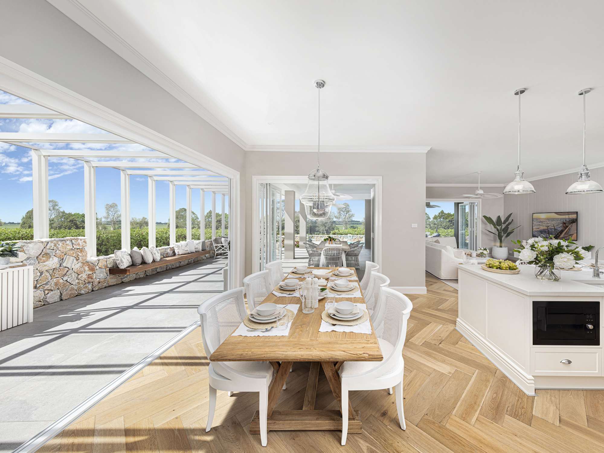 San Marino Encore House Design Alfresco Dining Kitchen in Coastal style